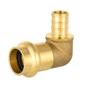 1" Press X 1" PEX Crimp Brass Elbow (Lead Free)