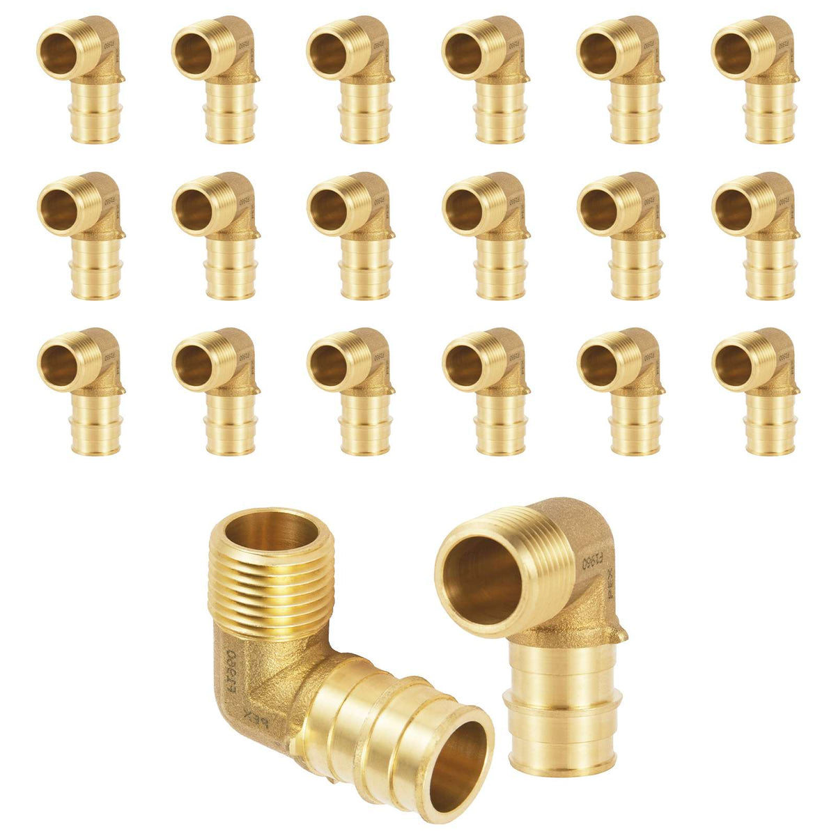30 Pcs PEX A Expansion 3/4" PEX x 1/2" Male NPT Elbow Wholesale