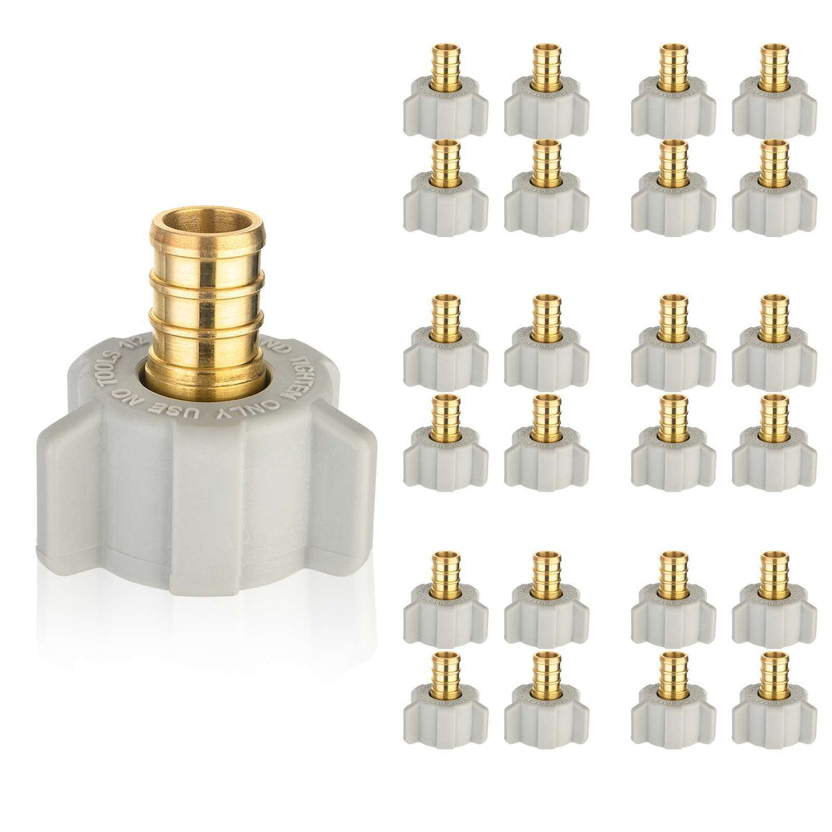 30 Pcs PEX-B Crimp 1/2" x 1/2" Female NPT Swivel Adapter (Lead Free)