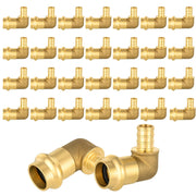 30 Pcs 1/2" Press x 1/2" PEX Crimp Brass Elbow (Lead Free)