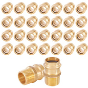 30 Pcs 1/2" Press x 1/2" Male Brass Adapter (Lead Free)