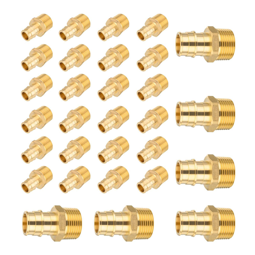 30 Pcs PEX A Full Flow Expansion Adapter 1" PEX x 1" Male Threaded F1960 Adapter Wholesale