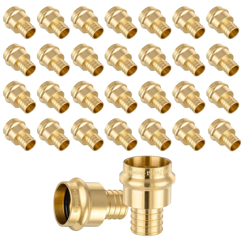30 Pcs 1" Press x 3/4" PEX Expansion Brass Adapter (Lead Free)