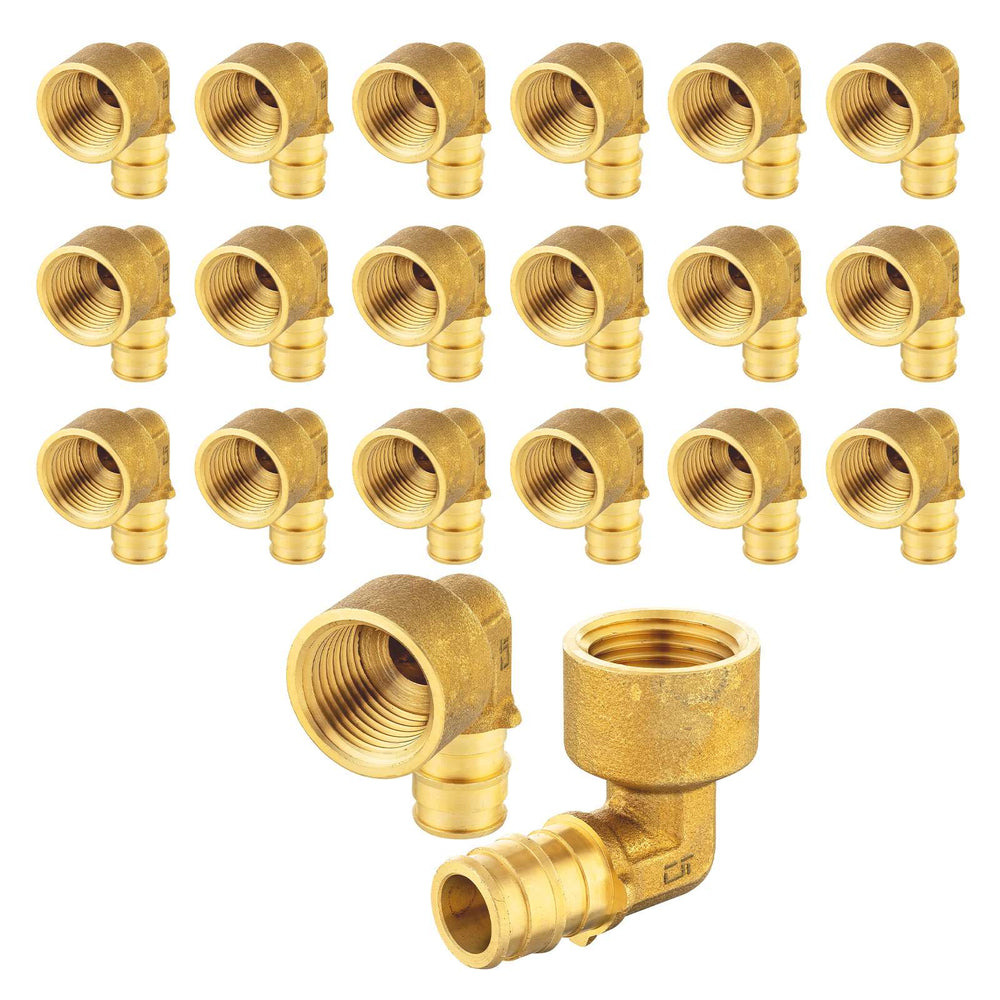 30 Pcs PEX A Expansion 3/4" PEX x 1/2" Female Elbow Wholesale