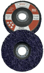 Preferred Abrasives Flex-N-Strip Wheels Type 27 4.5 x 7/8 Purple Grit 57043
