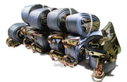 2" x 16 Ft Ratchet Strap w/ Spg E & Wire Hk for E & F-Tracks 16 PACK | R16EW