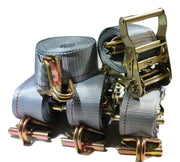 2" x 16 Ft Ratchet Strap w/ Spg E & Wire J for Hook For E & F-Tracks | 100 PACK