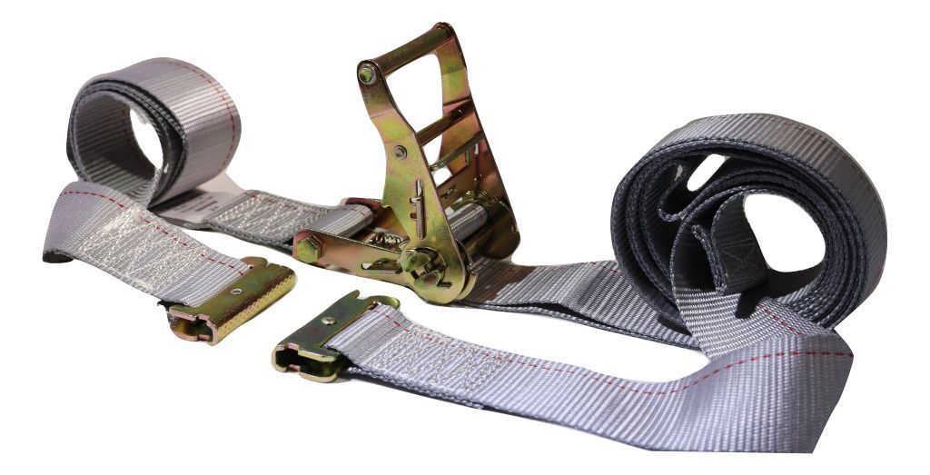 2"x 16 Ft Logistic Van Ratchet E-Track Straps w/ Spring E Fittings | 16 PACK