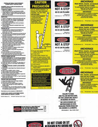 300 lb. Posting ladder Safety Labels