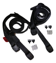 BLACK Standard Buckle Spa Cover Hot Tub Wind Securement Strap Complete Kit | SIZE OPTIONS