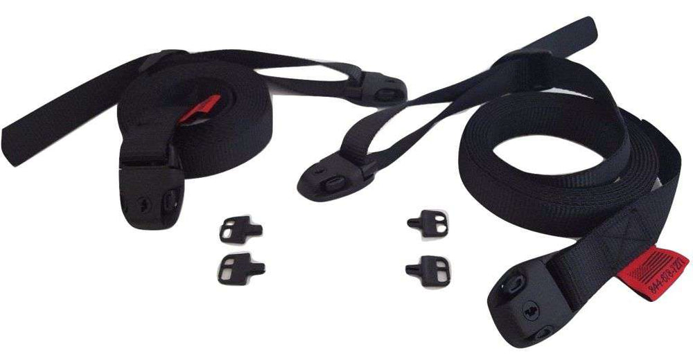 Black Standard Buckle Spa Hot Tub Cover Adjustable Wind Straps | NO PADS NO SCREWS