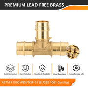 PEX A Expansion 1" x 1" x 1" PEX Expansion Tee (Lead Free)