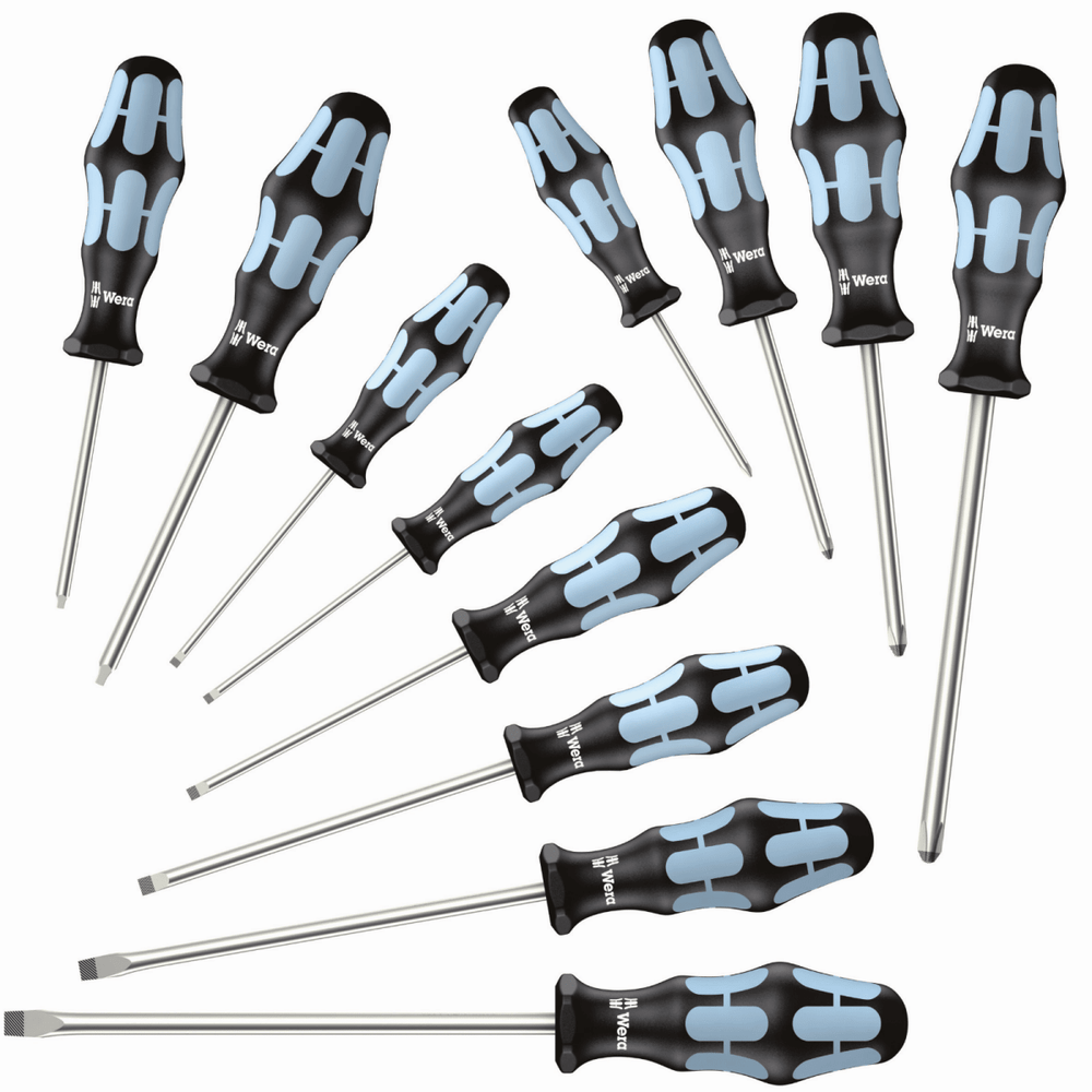 Wera 12-Piece Stainless Steel Professional Screwdriver Set – 3334/12 Series – 05347903001