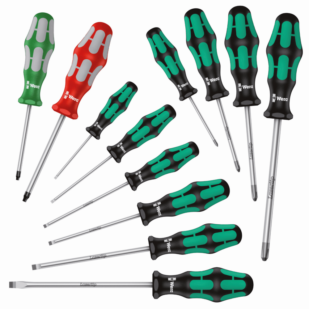 Wera 334/368/12 Kraftform Plus Screwdriver Set 12 Pieces 05347901001
