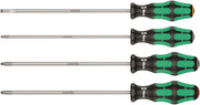Wera 335/350/355/4 Kraftform Plus Screwdriver Set 200 mm Long 05347736002