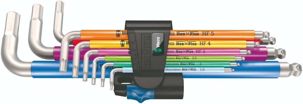 Wera 3950/9 Hex-Plus Multicolor HF Stainless 1 L-Key Set Metric 05022699001