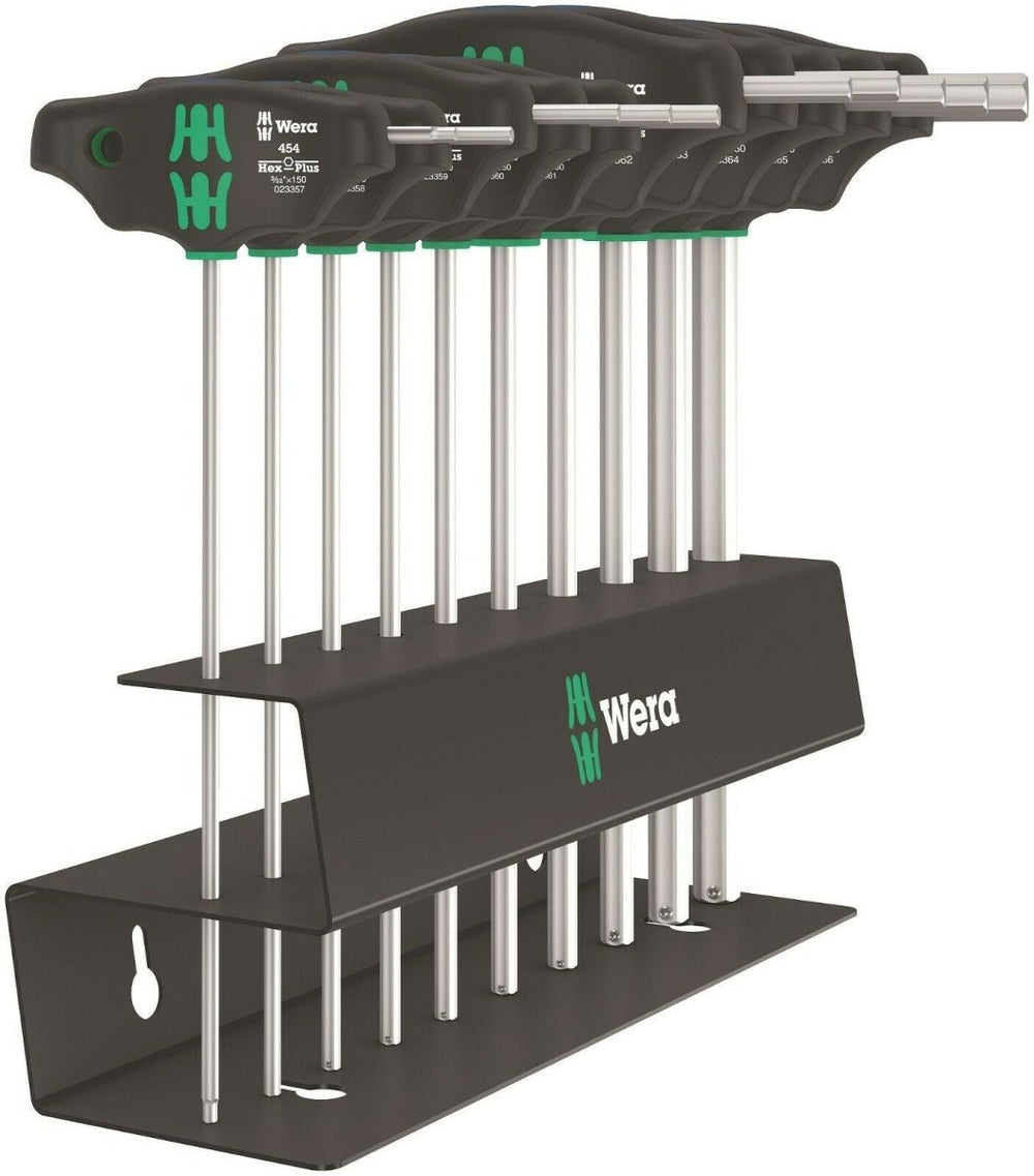 Wera 454/10 HF Set 2 Hex-Plus T-Handle Screwdriver Set 7 Piece SAE 05023454001