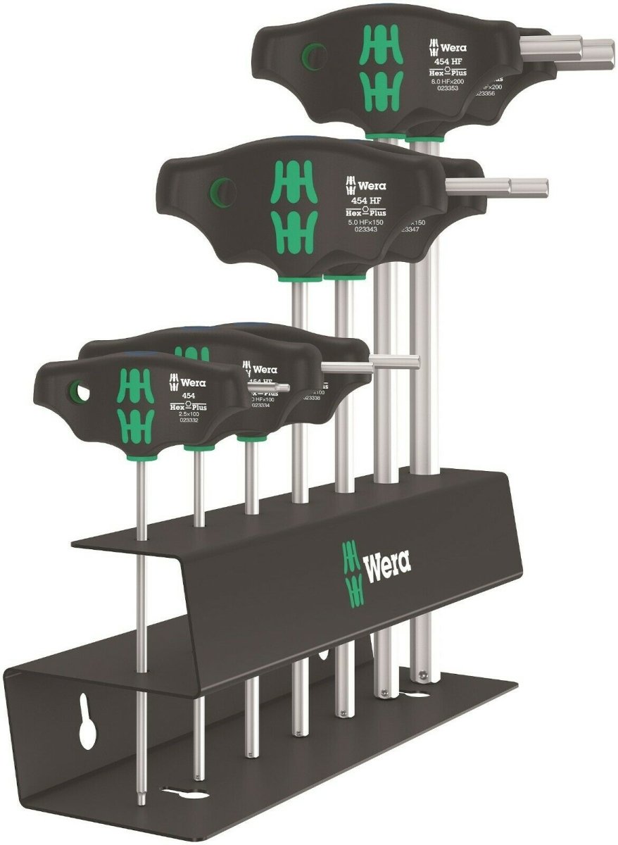 Wera 454/7 HF Set 2 Hex-Plus T-Handle Screwdriver Set 7 Piece Metric 05023453001
