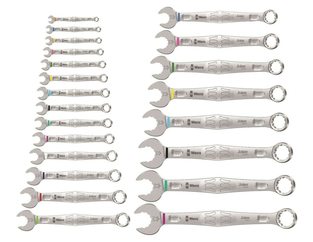 Wera 6003 Joker 22 Set 1 Combination Wrench Set 22 Piece Metric 05020232001