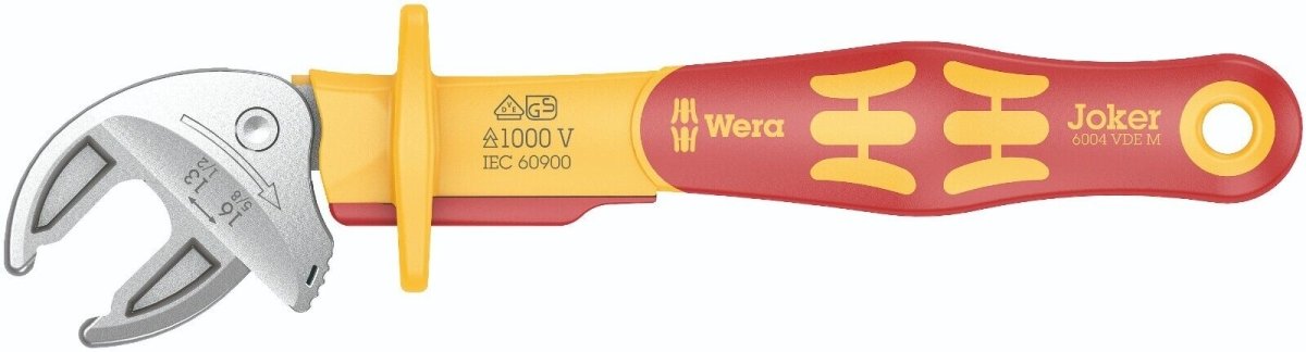 Wera 6004 Joker VDE Insulated Self Setting Spanner Wrench Medium 05020152001