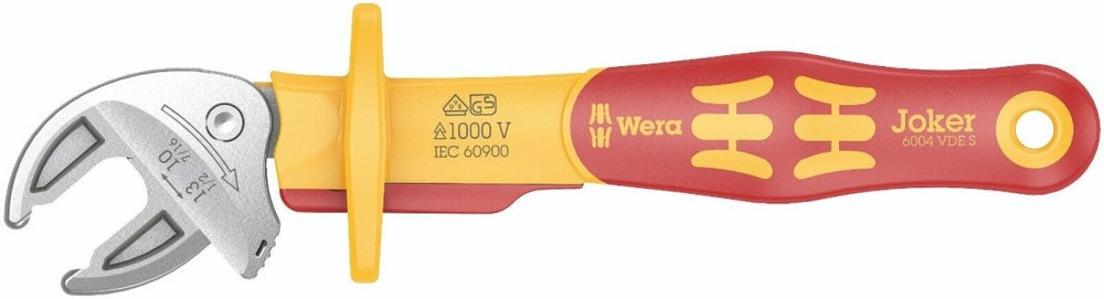 Wera 6004 Joker VDE Insulated Self Setting Spanner Wrench Small 05020151001