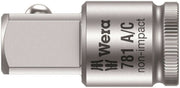 Wera 781 A/C Socket Wrench Adapter 1/4" to 1/2" Drive 05042671001
