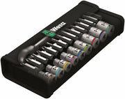 Wera 8100 SA 11 Zyklop Metal Switch Socket Wrench Set 1/4" Drive SAE 05004021001