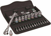Wera 8100 SA 11 Zyklop Metal Switch Socket Wrench Set 1/4" Drive SAE 05004021001