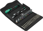 Wera 8100 SA 15 Zyklop Comfort Ratchet Set, 1/4" Drive, Imperial (SAE), 28 Piece (05005542001)