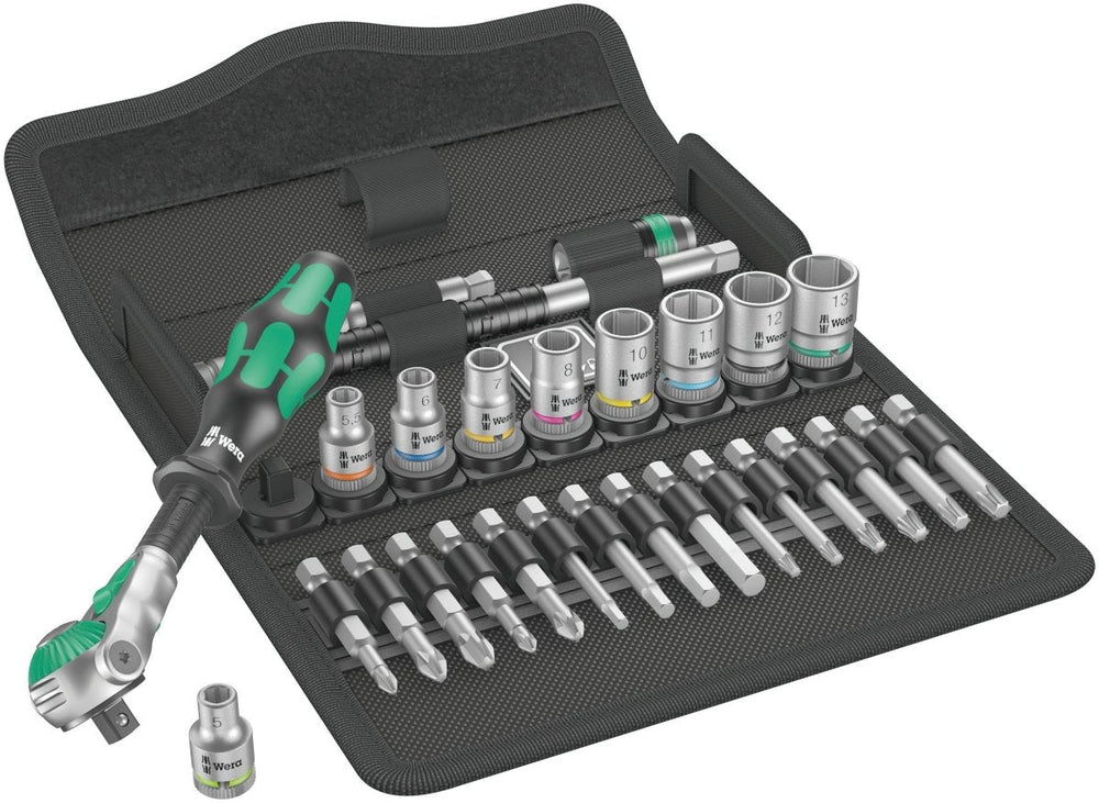 Wera 8100 SA 6 Zyklop Speed Ratchet Set 1/4" Drive Metric 05004016001