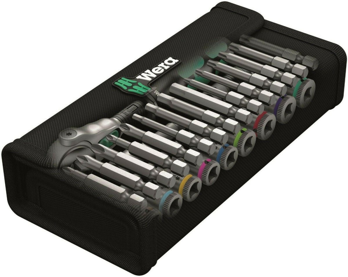 Wera 8100 SA 9 Zyklop Speed Ratchet Set 1/4" Drive SAE 05004019001