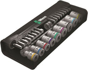 Wera 8100 SB 11 Zyklop Metal Switch Socket Wrench Set 3/8" Drive SAE 05004051001