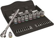 Wera 8100 SB 11 Zyklop Metal Switch Socket Wrench Set 3/8" Drive SAE 05004051001
