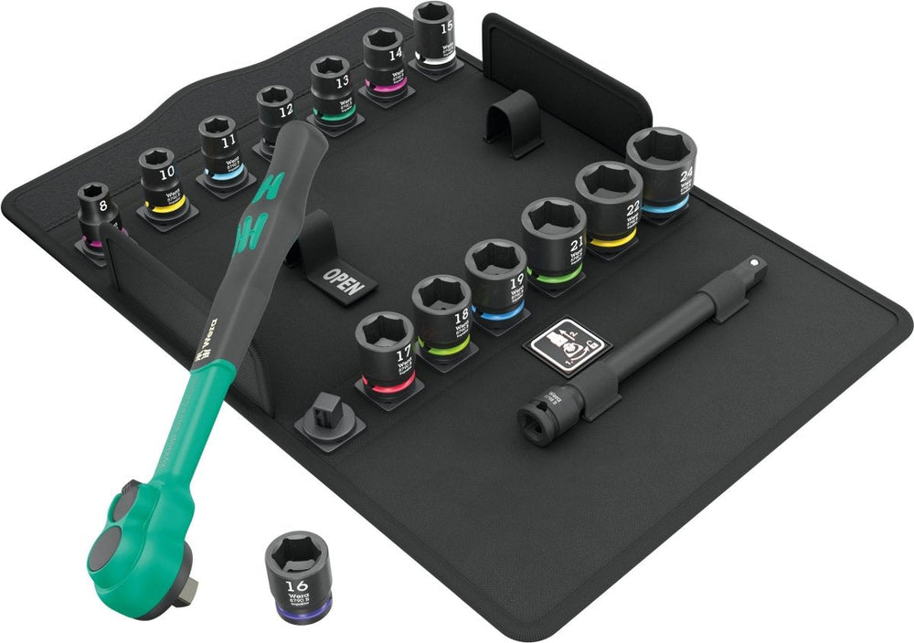 Wera 8100 SB 12 Zyklop Comfort Ratchet Set 3/8" Drive Metric 05005530001