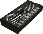Wera 8100 SC 9 Zyklop Speed Ratchet Set 1/2" Drive SAE 28 Piece 05004079001