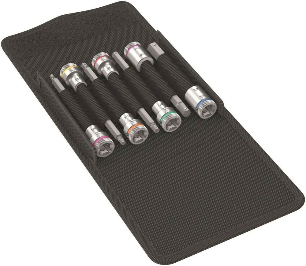 Wera 8740 B HexPlus HF 1 Zyklop Socket Set 3/8" Drive 7 Piece SAE 05003181001