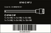 Wera 8740 C HexPlus HF 2 Zyklop Socket Set 1/2" Drive 6 Piece Metric 05004210001