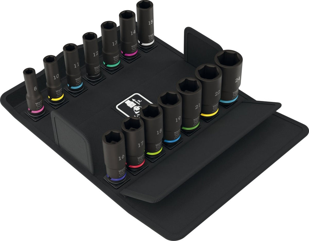 Wera 8790 B Impaktor Deep Set 1 Socket Set 3/8" 14 Pieces Metric 05005580001
