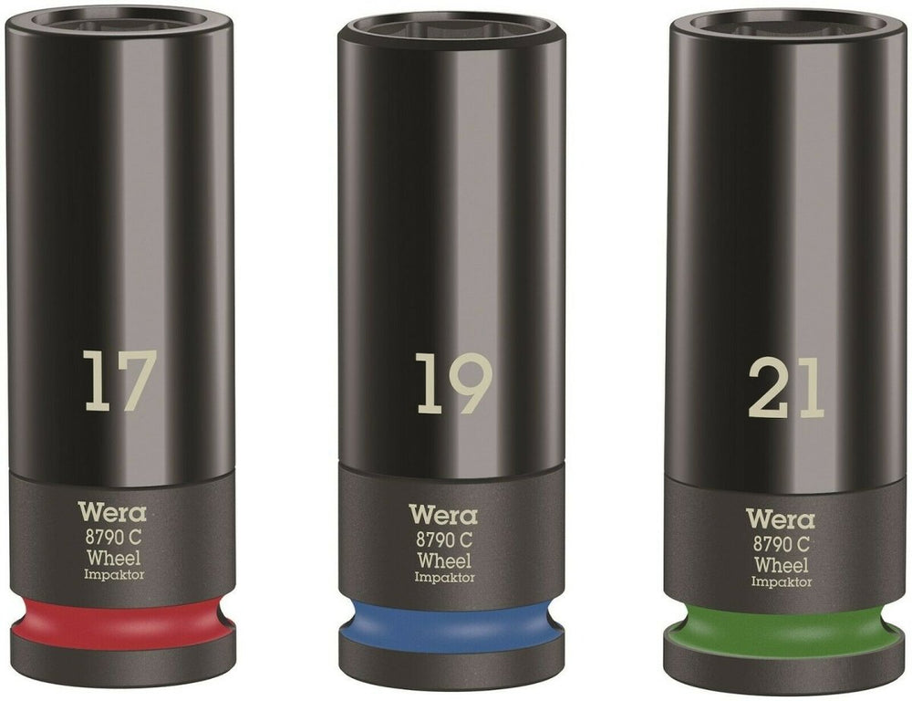 Wera 8790 Wheel Impaktor C Set 1 Socket Set 3 Piece 1/2" Drive 05004595001