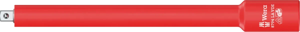 Wera 8794 LA Zyklop VDE Insulated Extension, 1/4" Drive x 150mm Long (05003301001)
