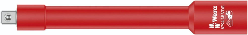 Wera 8794 LB VDE Zyklop Insulated Socket Wrench Extension 3/8" Drive 05004965001