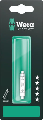 Wera 9506 4 in 1 Bit 1 SB Hex Screwdriver Bit 3, 4, 5, & 6 mm 05073201001