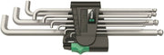 Wera 950/9 Hex-Plus 4 L-Key Set Chrome Plated Metric 9 Pieces 05073594001