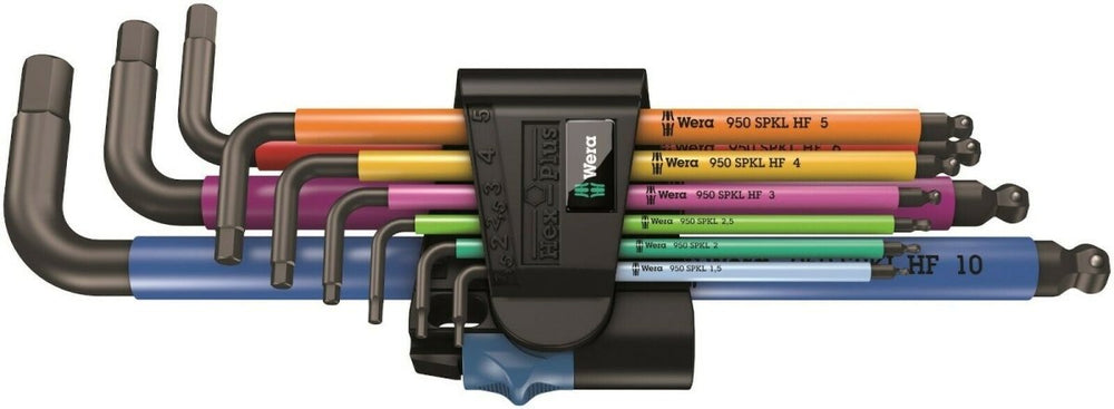 Wera 950/9 HF 1 Hex-Plus Multicolor L-Key Set Metric 9 Pieces 05022210001