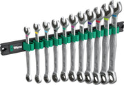 Wera 9630 Magnetic Rail 6000 Joker 1 Ratcheting Wrench Set Metric 05020014001