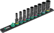 Wera 9661 Magnetic Rail B Impaktor Deep Imperial 1 Socket Set 3/8" 05005591001