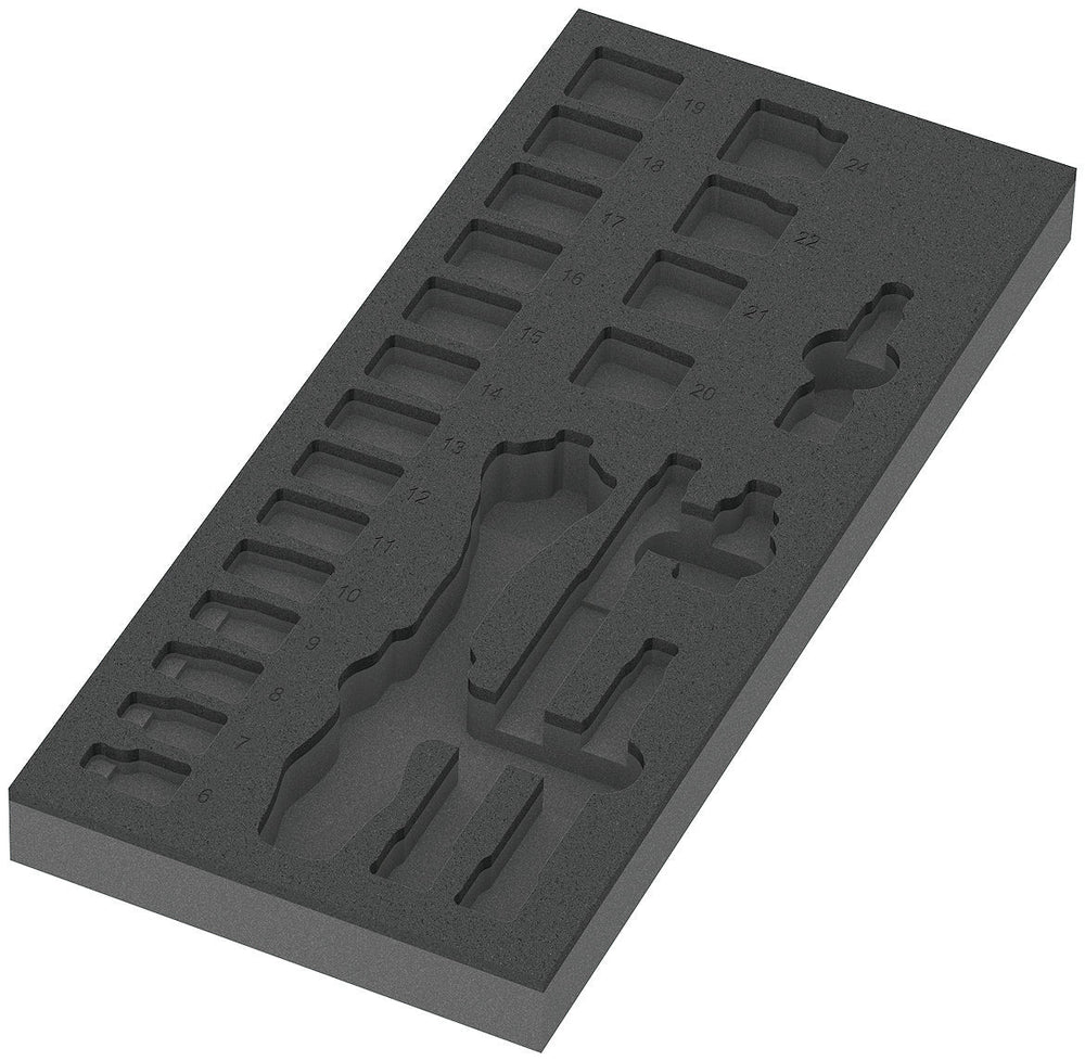 Wera 9821 Foam Insert 8000 B Zyklop 3/8" Ratchet Set 1 Empty 05137321001