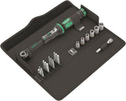 Wera A6 Click-Torque Wrench Set 2.5 to 25 Nm 1/4" Drive 20 Pieces 05130110001