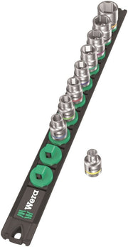 Wera B Zyklop Magnetic Rail Socket Set 3/8" Drive 9 Pieces SAE 05005450001