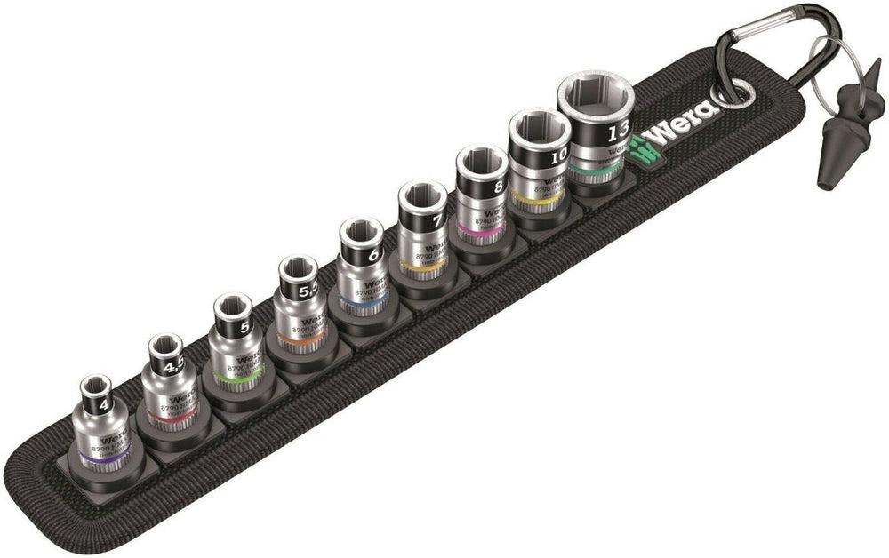 Wera Belt 1 Zyklop 1/4" Socket Belt Set With Holding Function Metric 05003880001
